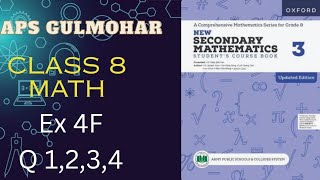 Exercise 4F Q1 --- Q4 8th Class Mathematics ( APS )