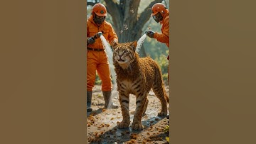 Wild Cat Under Bee Attack | Rescuers Rush to the Scene!