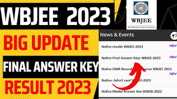 WBJEE FINAL ANSWER KEY 2023 😯😯|| WBJEE RESULT 2023|| WBJEE 2023||WBJEE COUNSELLING||RESULT|| InfoJee