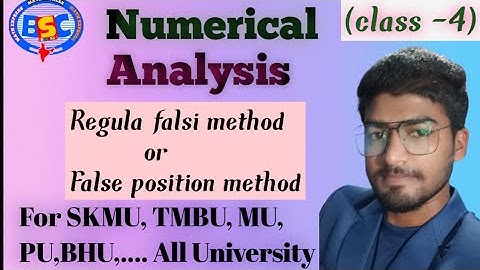 #bscmathexpress Regula falsi method or false position method,Numerical analysis class-4 by kaushal