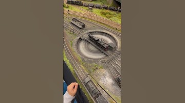 Miniature railway turntable #train #railway #shorts #short #modeltrains