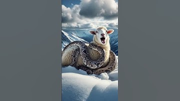 Giant Python attack a Sheep #python #sheep #snake #youtubeshorts #anaconda