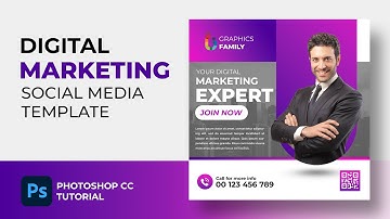 Digital Marketing Social Media Post Design Tutorial in Adobe Photoshop