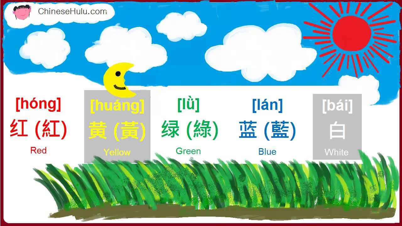 Learn Speak Mandarin Chinese - Colors 1- Red, Yellow, Green, Blue ...