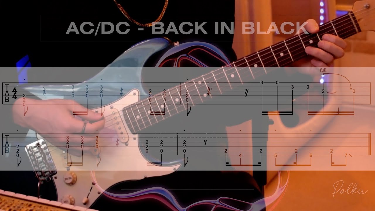 初心者オススメ!「AC/DC - Back in Black」の名リフをギターで弾いて 