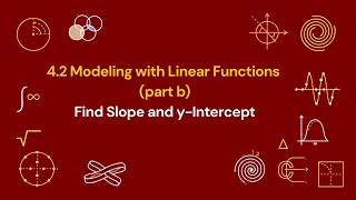 4.2 Modeling with Linear Equations: part b - Find Slope and y-Intercept