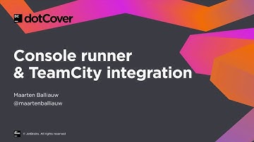 dotCover for code coverage on a CI server