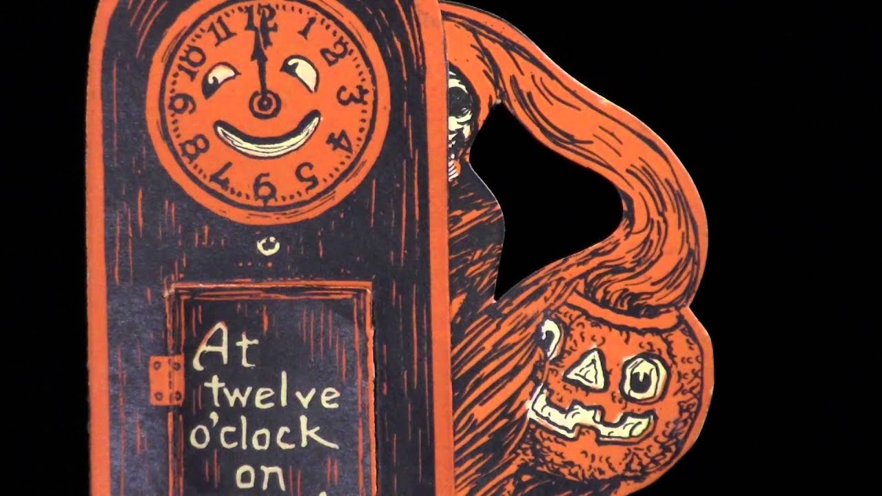 A Vintage Halloween Minute with MBL - 06 Beistle Grandfather's clock invitation