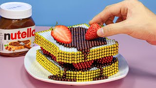 Nutella et fraise pour le petit-déjeuner à partir de boules magnétiques |ASMR Cuisine en stop-motion by La Cuisine Magnétique  1,736 views 2 months ago 8 minutes, 16 seconds