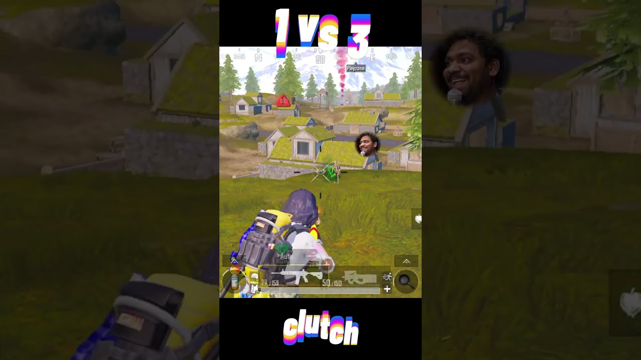 bgmi clutch kardiya 1 vs 3😁😁.... 
