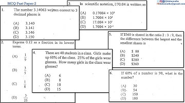Multiple Choice 2 | 1,2,3,4,5&6 | CXC CSEC Mathematics | Computation