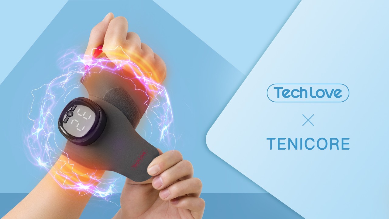 EMS×温熱ケア】Techlove 電熱手首サポーター Smart 商品紹介 - YouTube