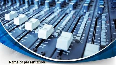 Audio Mixing Console PowerPoint Template by PoweredTemplate.com