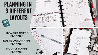 Plan with me in 3 different layouts by The Happy Planner