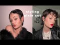 Styling my growing out pixie hair cut