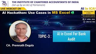 Hackathon 1 : Série 1 - Cas d'utilisation 3 | IA dans Excel pour l'audit bancaire | CA Premnath D... screenshot 3