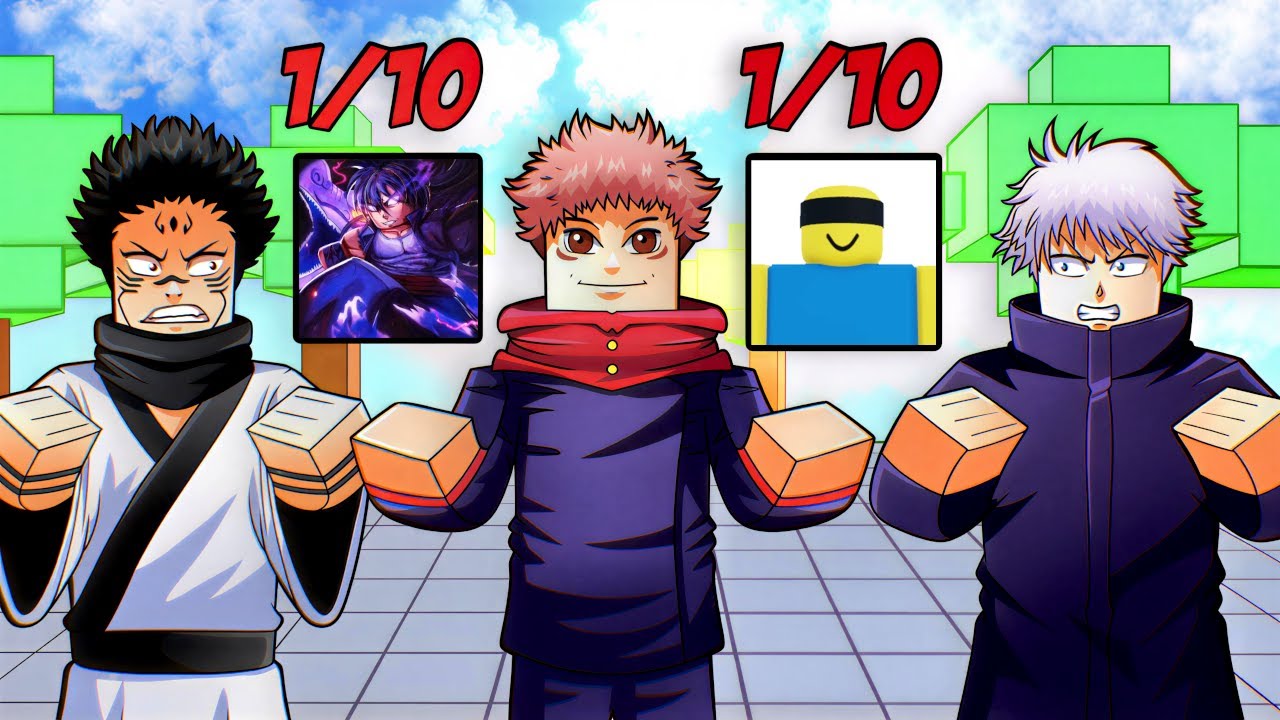 GOJO and SUKUNA Getting Rated by YUJI ITADORI In Different ROBLOX Anime Games