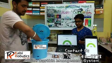 || CREATIVE PROJECT FOR ENGINEERING STUDENT || ONLINE DUSTBIN  MANAGEMENT || by KALSI ROBOTICS ||