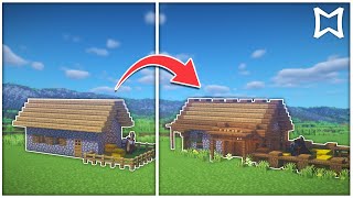 ► How To Transform The Village Stable (Barn) In Minecraft | Survival Build