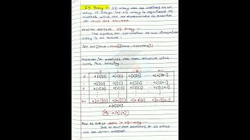 DSA Part -3 // Array // 2D Array // Linked List // Double Linked List // #array #linkedlist #short