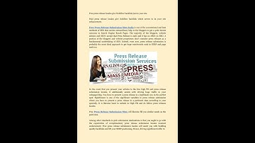 High PR Press Release Submission Sites List