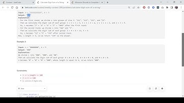 Leetcode Weekly-contest-289 - Calculate Digit Sum of a String