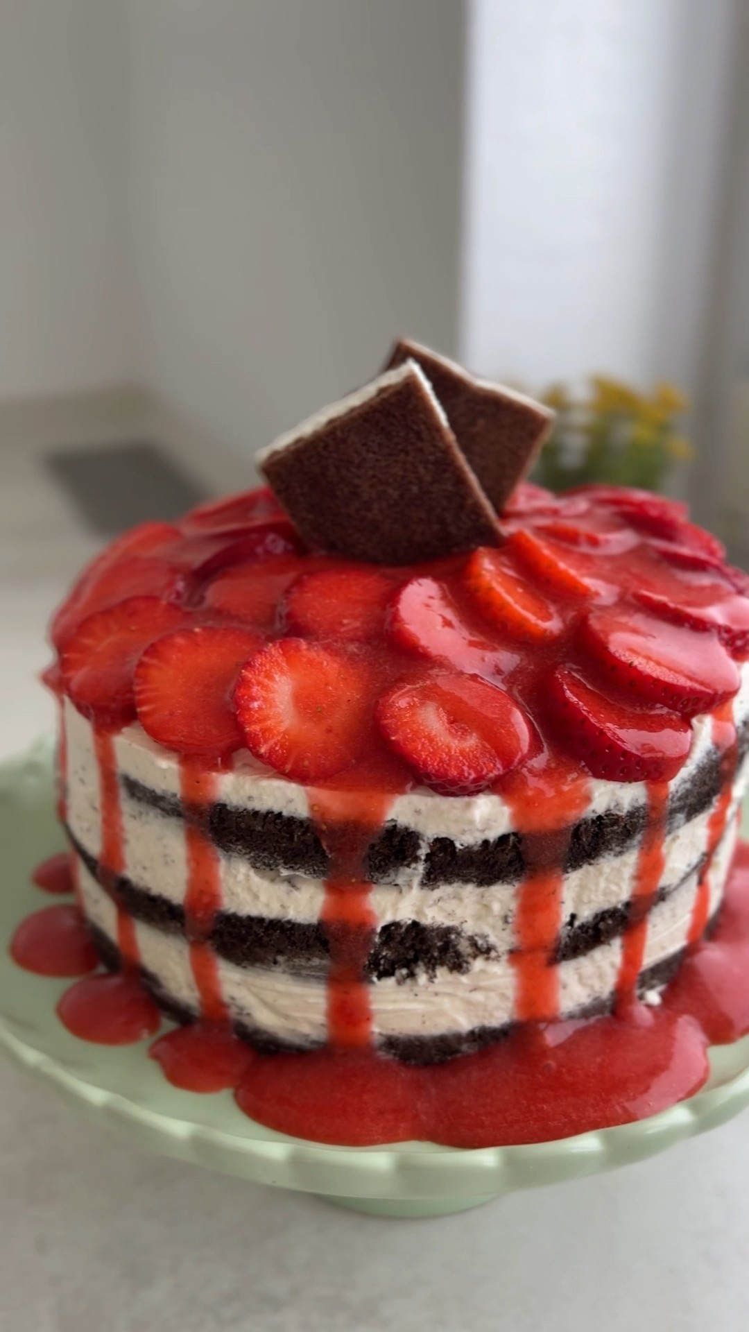 Erdbeer Milchschnitte Torte -No Bake Torte - YouTube