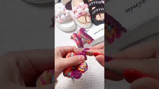 Stylish Handmade Flower🌸 Slippers🥿 #shorts #ytshorts #viral