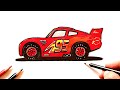 Как нарисовать Молнию Маккуин | Уроки рисования | Lightning McQueen