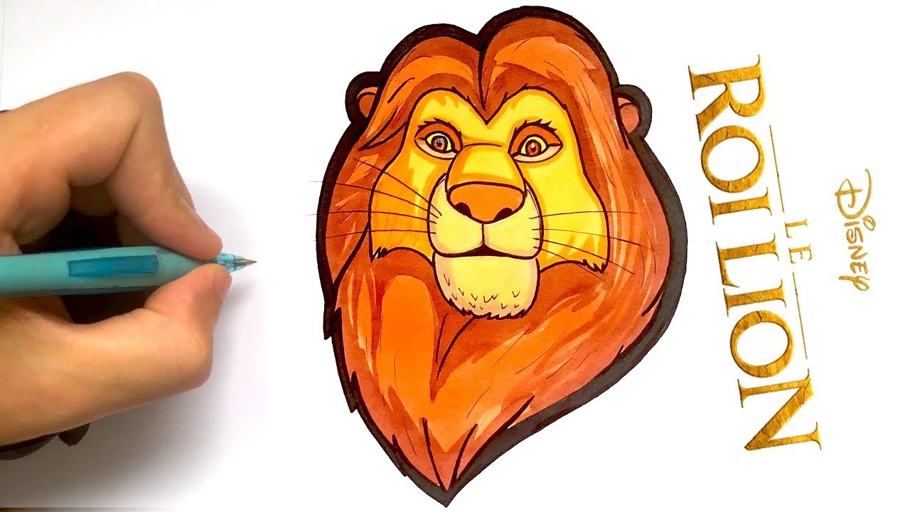 Comment Dessiner Simba Facilement Le Roi Lion Youtube