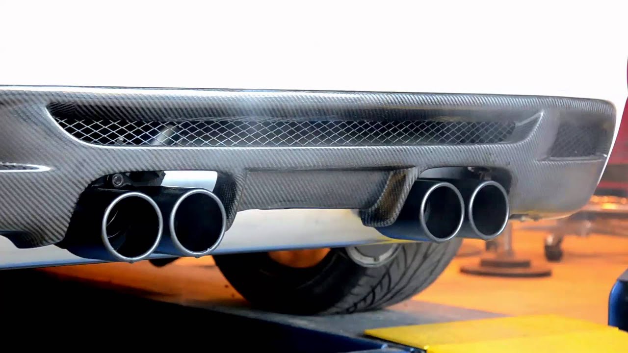 stainless steel sink BMW 135i sound check - with exhaust valve