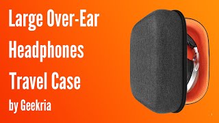 Large Over-Ear Headphones Travel Case, Hard Shell Headset Carrying Case Geekria