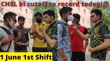 CHSL Analysis 1 June 1st shift | SSC CHSL analysis today | Daily learning
