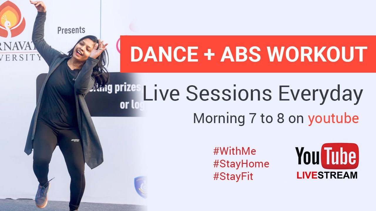 Live Fitness Class Dance Workout + ABS Workout Reduce Stress Lose