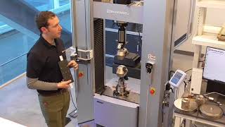 Shimadzu Universal Test Frame - Using Smaller Grips and Optical Extensometer Part 2