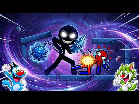 Stickman Duelist Spiderman Oggy vs Venom Jack Gameplay! NEW GAME! | With Oggy & Jack | Part 3