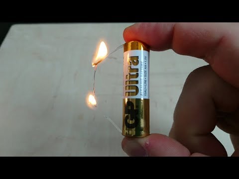 Wie man ein FEUER mit BATTERIE macht