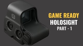How To Modeling Holographic Weapon Sight Holosight For Games In Blender - Part 1