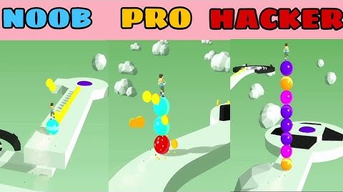 NOOB vs PRO vs HACKER in Stack Rider❤️ All Levels Gameplay, NEW Games iOS, Android
