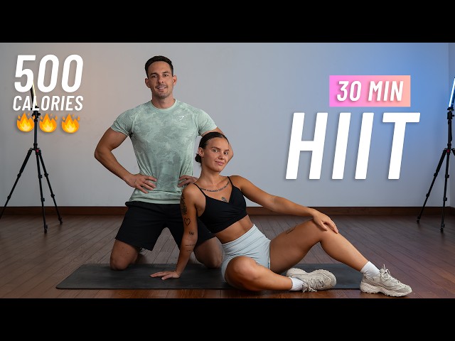 30 MIN CARDIO HIIT WORKOUT - ALL STANDING - Full Body, No Equipment, Home Workout class=