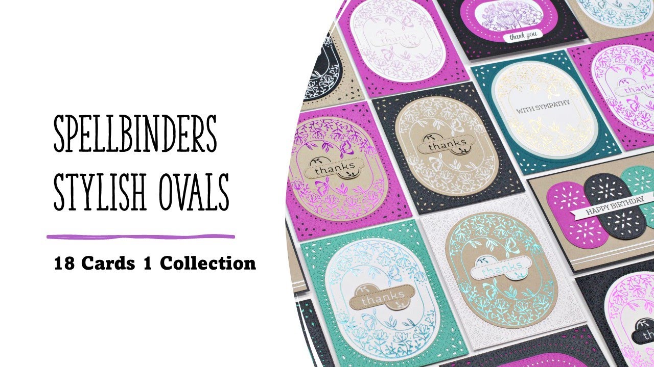 Spellbinders Glimmer Hot Foil Plate & Die from Stylish Ovals-Stylish Oval Thanks