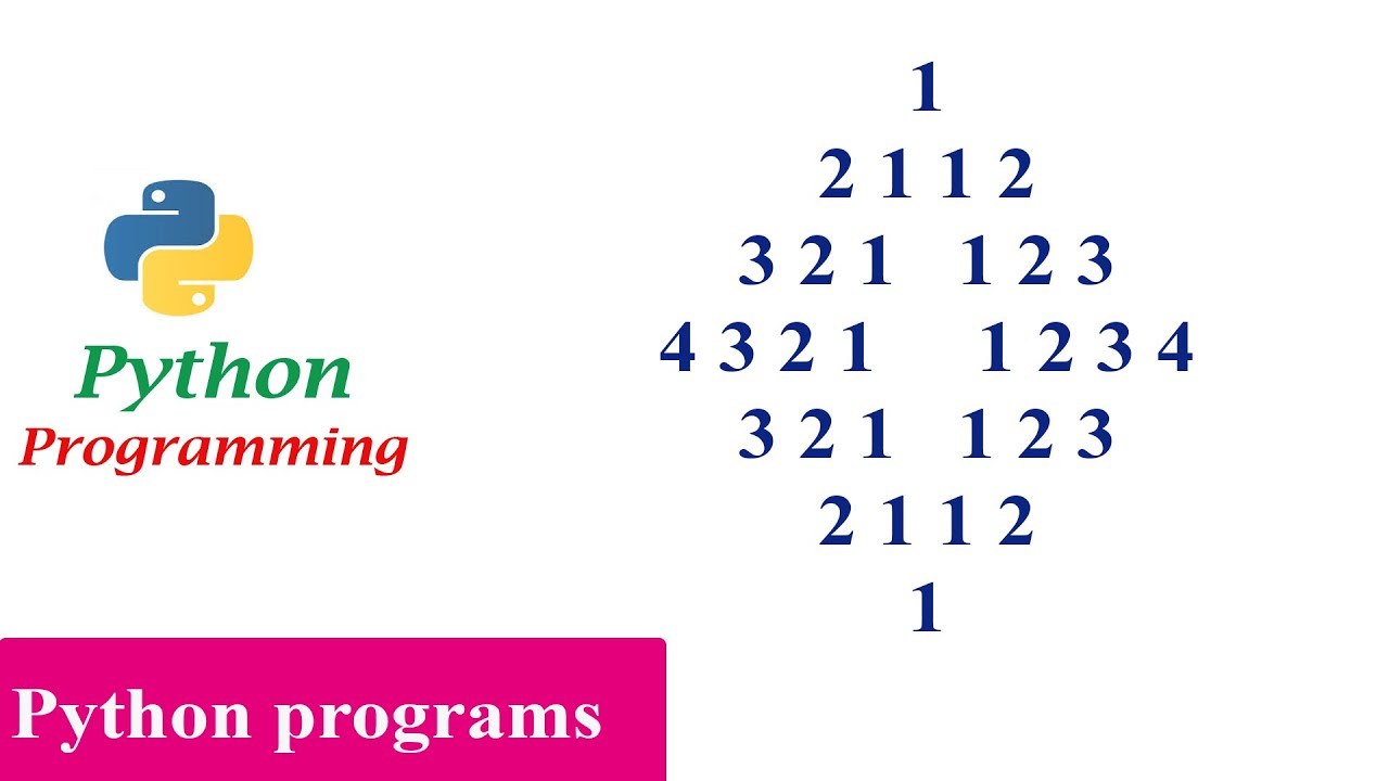 Python Pattern Program - Diamond Number Pattern