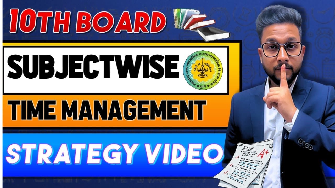 10TH BOARD SUBJECTWISE TIME MANAGEMENT STRATEGY VIDEO | JR TUTORIALS ...
