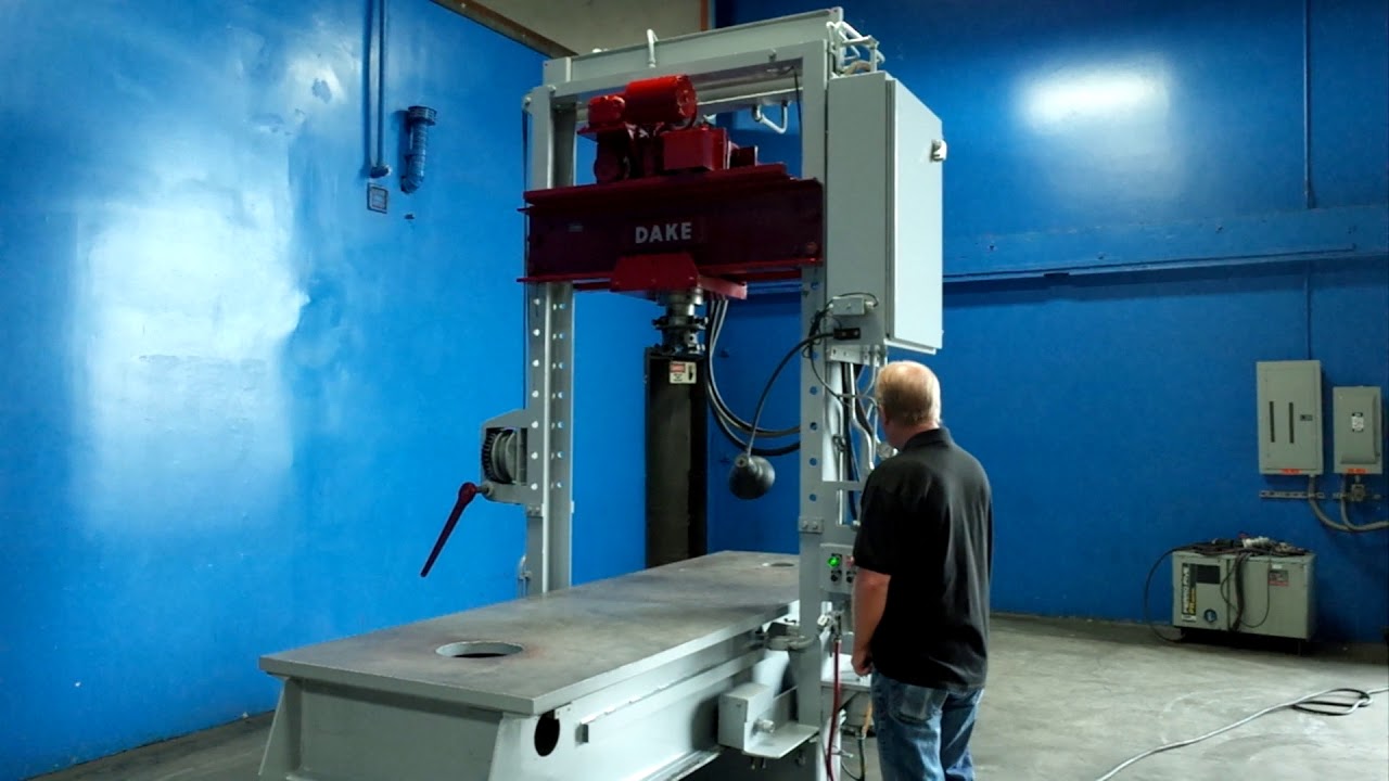 Dake - Hydraulic Movable Frame Press | 75 Ton x 120" x 38" Stock #7634 -  YouTube