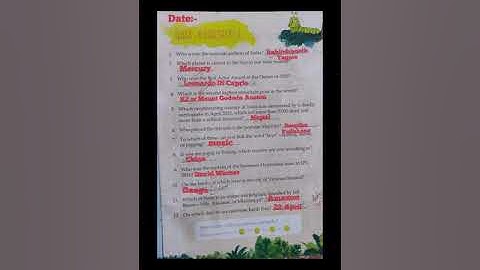 Class III General Knowledge -Quiz Yourself