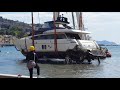 Tolto ultimo grande yacht mareggiata