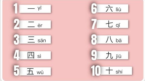 Writing Numbers 1- 10 in Chinise Character