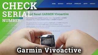 GARMIN Vivoactive Check Serial Number screenshot 5