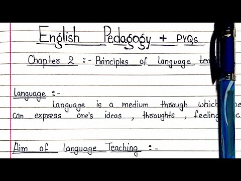 भाषा शिक्षण के सिद्धांत || अध्याय 2 || अंग्रेजी शिक्षाशास्त्र || पिछले वर्ष सहित