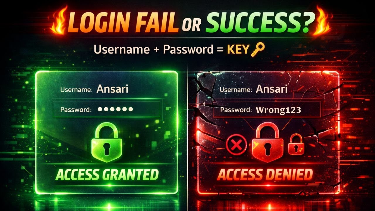 Python Username & Password Validation Program | if else Login System for Beginners